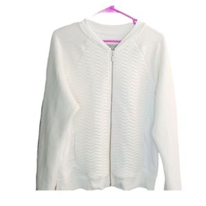 Tart collection white quilted jacket sz. M